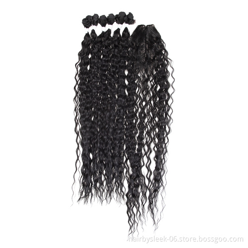 The highest sales in Russia Long Curly Wave Twist Crochet Hair Loose Deep Wave Hair Bundles Extensions Synthetic Braiding Hair